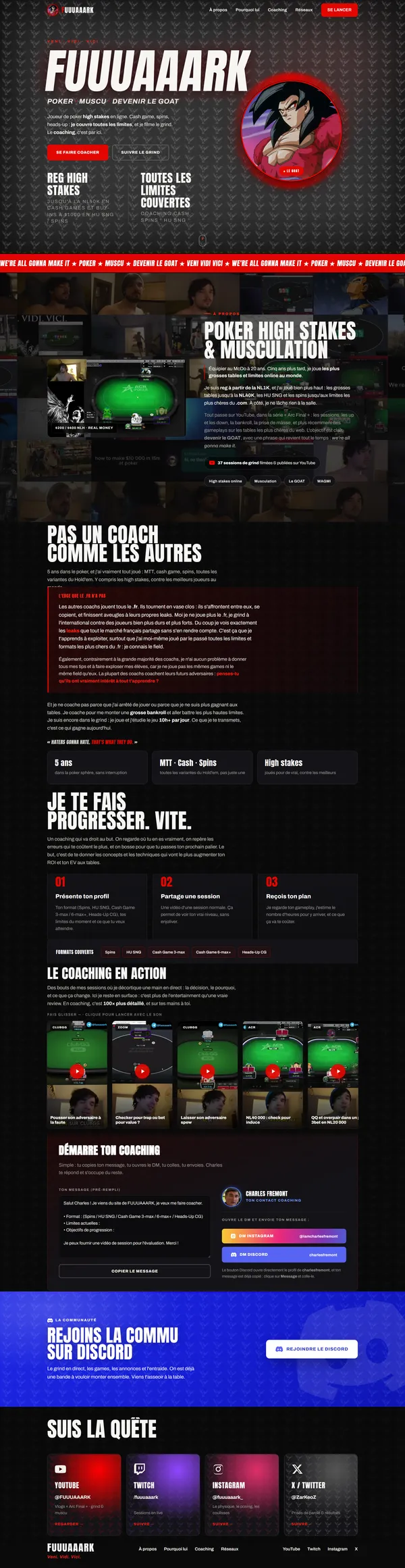 Aperçu du site Goat Coaching